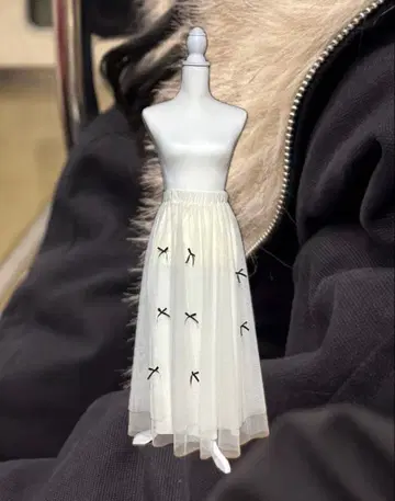 아이보리 롱 스커트 F 사이즈