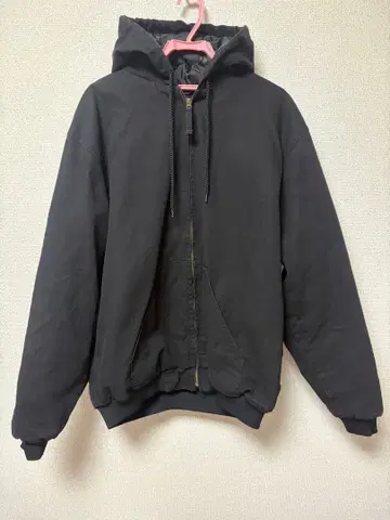 구제 의류 BLUE MOUNTAIN 후드 부착 블랙 점퍼