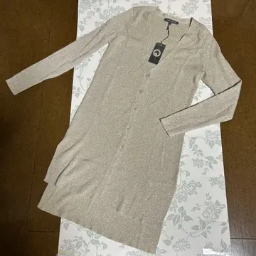 로라 애슐리 롱 가디건 택 포함 미사용 새상품 골드