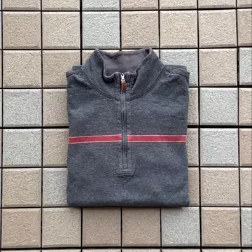 그레이 지퍼 하이넥 트레이닝복