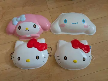 헬로키티 마이멜로디 시나모롤 4개 세트 가면