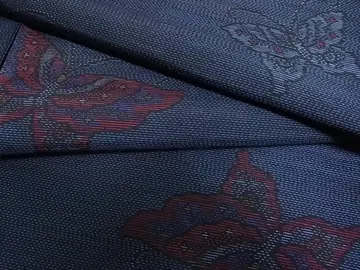 기모노 유 본바 오시마 명주 무초 문 순수 실크 새상품급 sa150