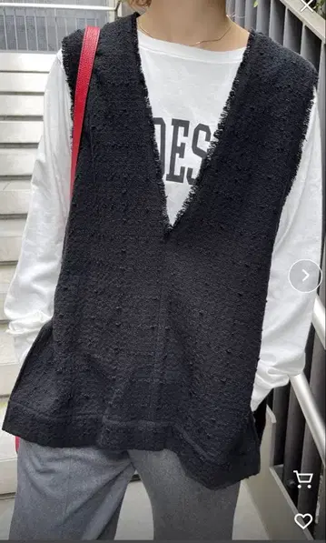 Italian fabric 트위드 베스트