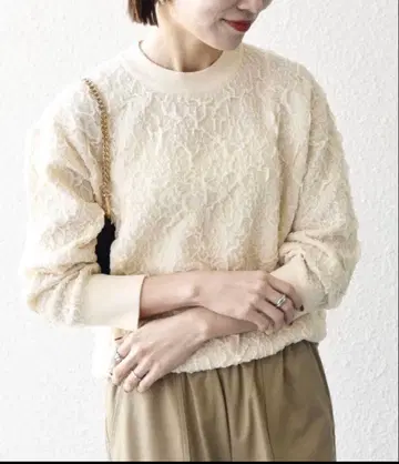 SHIPS any 자카드 범피 크루넥 풀오버