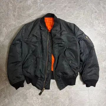 ALPHA USA 제조 MA-1 BLACK 알파 플라이트 자켓 짧은 기장