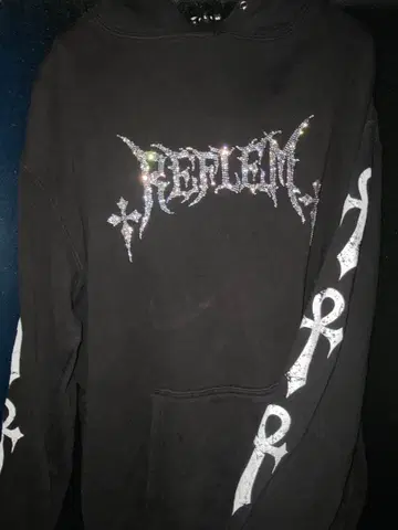 REFLEM 블랙 후드 부착 후드티 지뢰 서브컬쳐