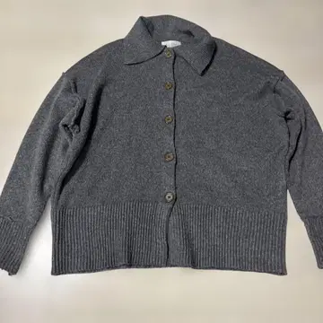 그레이 카라 부착 니트 스웨터 F 사이즈