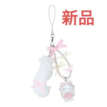 [ 새상품 ] Sanrio 스트랩 화이트 고양이 발레리나 키티