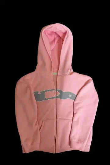 레어.idea 지퍼 후드티 핑크