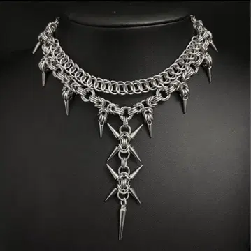 [chainmail] 스파이크 네크리스 그런지 펑크