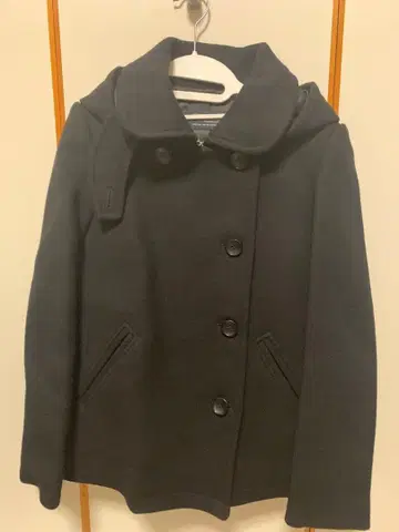 URBAN RESEARCH DOORS 후드 부착 피 코트 네이비