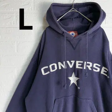 [페이드 아웃] 90s CONVERSE 컨버스 빅 로고 후드티