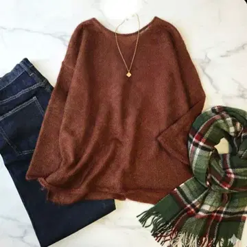 투모로우랜드 모헤어 실크 라메 니트 전후 2way