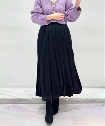 새틴 벌룬 스커트 사이즈 2