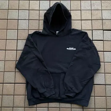 ELAN 블랙 후드티 백 프린트 후디