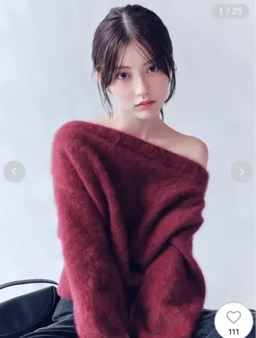 프레이 아이디 FRAY I.D 폭스 캐시미어 오프숄더 니트탑