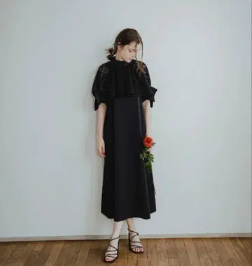 PINUE 레이스 볼레로&드레스 세트 네이비 S 사이즈