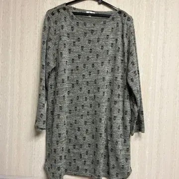 PART2 올빼미 패턴 긴팔 튜닉 LL