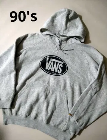 90s VANS 후드티 래글런 맨투맨 그레이