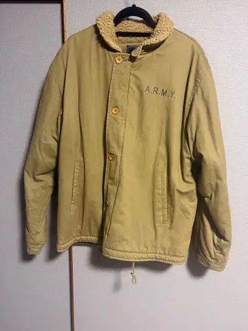 A.R.M.Y. 베이지 밀리터리 자켓 4XL
