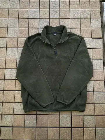 NAUTICA 플리스 자켓 올리브 그린 하프 지퍼