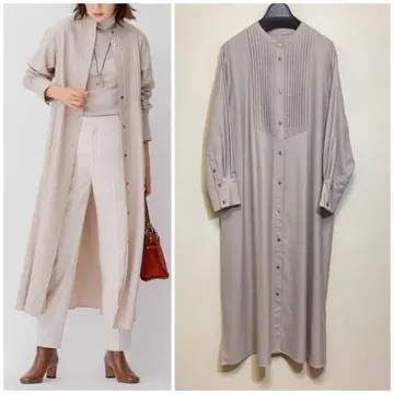 빅 사이즈 23구 울 스트레치 핀턱 원피스 (자유구 ICB 쿠미교쿠)