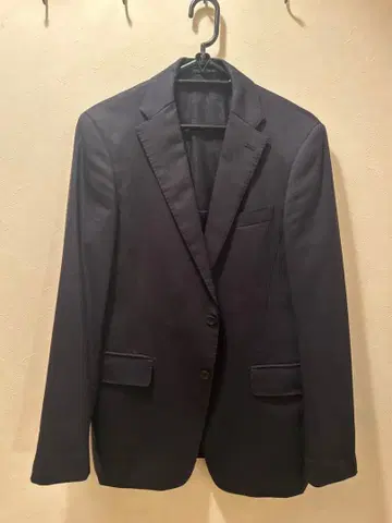 다크 네이비 스트라이프 테일러드 자켓