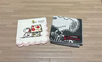 스누피 타월 손수건 2개