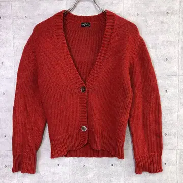 Margaret Howell 구제 의류 V넥 코튼 니트 가디건