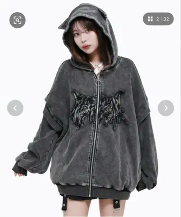 [ REFLEM ] 고양이 귀 ZIP 후드티/집업 후드티