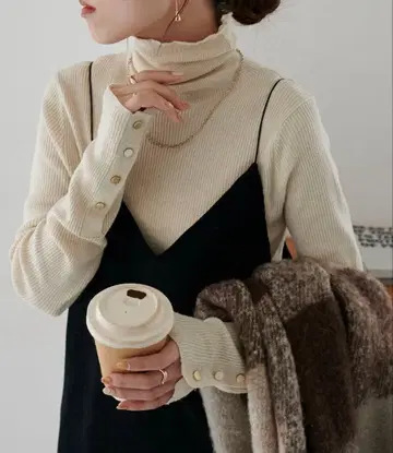 리브 소매 버튼 터틀 [ WEB 한정판 ]