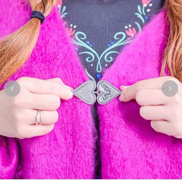 시마무라 안나 하트형 브로치 실버 안나