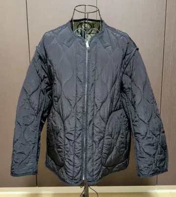 ZARA 블랙 & 카키 리버서블 퀼팅 자켓