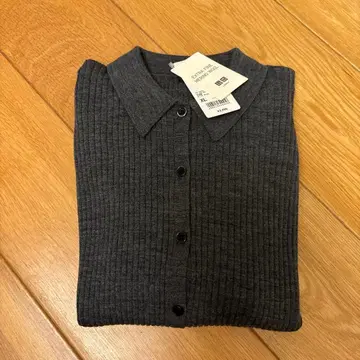 메리노 리브 폴로 가디건