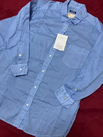미사용 새상품 저널 스탠다드 이탈리아 보일 빅 셔츠 블루