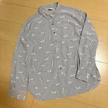 NOMBRE IMPAIR 달마시안 패턴 그레이 긴팔 셔츠