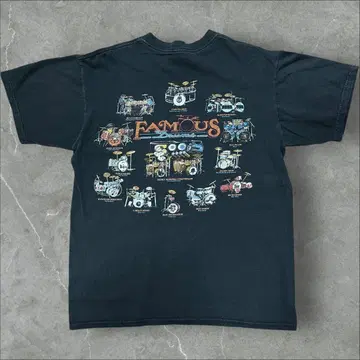 00s 드럼 세트 밴드 유명 드러머 페이드 굿 레귤러 티셔츠