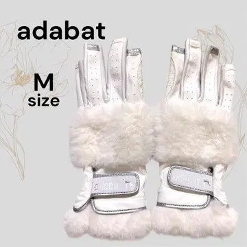 아다바트 골프 그로브 M 화이트 네일 스루 퍼 양손