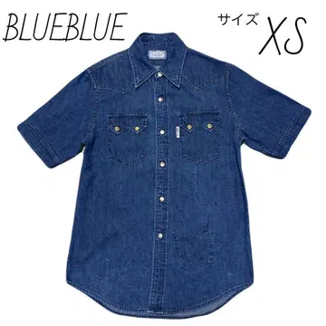 블루블루 BLUEBLUE 여성용 반팔 웨스턴 데님 셔츠 XS