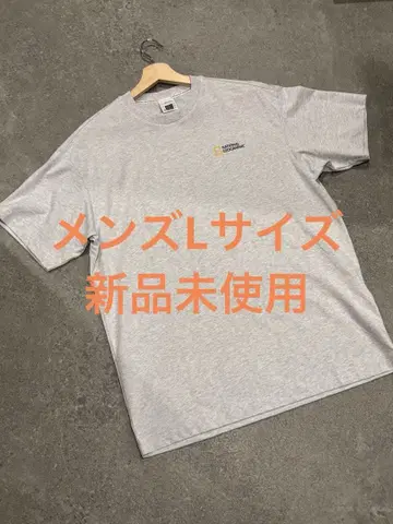 [ 미사용 ] 내셔널지오그래픽 남성용 T셔츠 L 사이즈 라이트 그레이