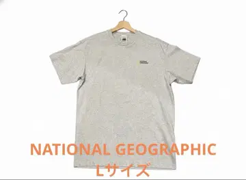 [ 미사용 ] 내셔널지오그래픽 남성용 T셔츠 L 사이즈 라이트 그레이
