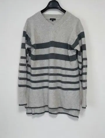 INDIVI 울 혼방 보더 니트 스웨터 튜닉풍 38 사이즈