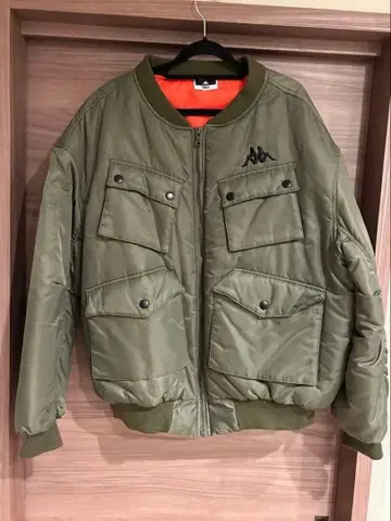 Kappa MA-1 플라이트 자켓 S 사이즈 올리브 카키 블루종