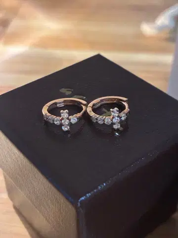 귀걸이 핑크 골드 10금