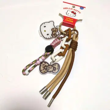 헬로키티 스트랩 참 키링 브라운