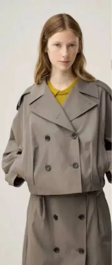 GU 록 콜라보 숏 트렌치코트 셋업 XL