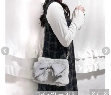 [마지막 1개] 시마무라 Coco 콜라보 리본 퍼 숄더백