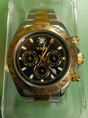 BMW 크로노그래프 손목시계 블랙/골드