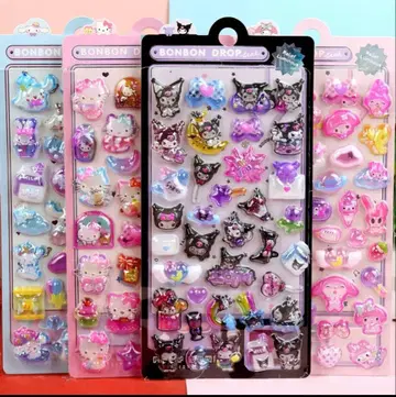 모자 꽁지 드롭 발광 씰 4장 세트 [ 새상품, 미사용 ]