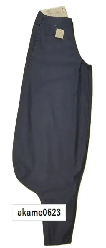 네이비 두꺼운 소재 초초롱팔분 일본제 허리 85cm 팔분 바지 작업 바지